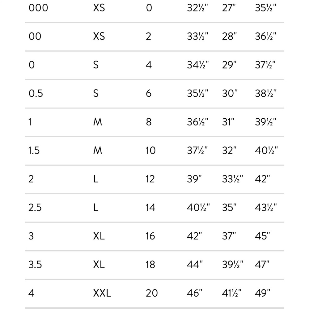 Chico’s Size Chart